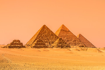 Image showing The pyramids of Giza, Cairo, Egypt.