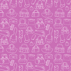 Image showing Women handbags. Seamless pattern.