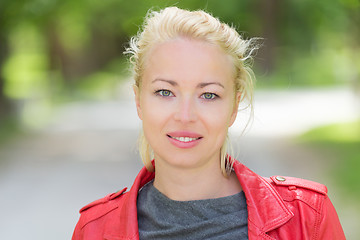 Image showing Young woman in the park