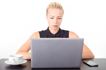 Image showing Business woman in office.