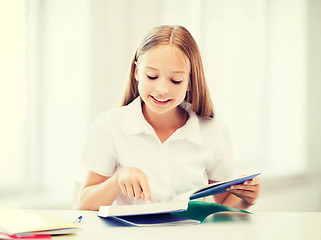 Image showing student girl studying at school