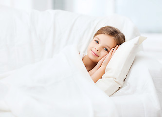 Image showing little girl sleeping at home