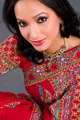 Image showing Beautiful woman in a sari