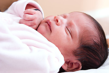 Image showing Sleeping Infant Girl