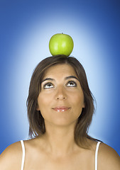 Image showing Apple on the head