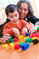 Image showing Playing with Grandma