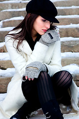 Image showing Pensive and cold