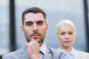 Image showing businessman and businesswoman outdoors