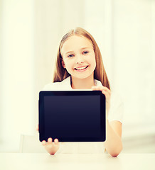 Image showing girl with tablet pc at school