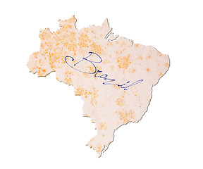 Image showing Brazil - Old paper with handwriting