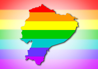 Image showing Rainbow flag pattern - Ecuador