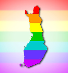 Image showing Rainbow flag pattern - Finland