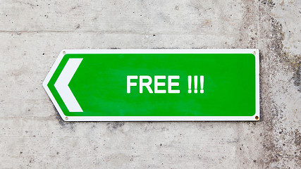 Image showing Green sign - Free