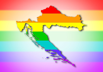 Image showing Rainbow flag pattern - Croatia