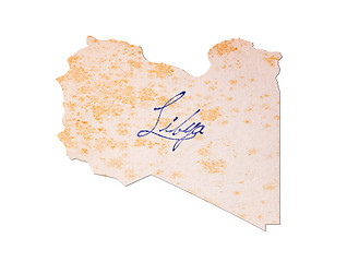 Image showing Libya - Old paper with handwriting