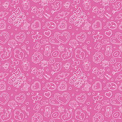 Image showing Seamless wedding patterns.