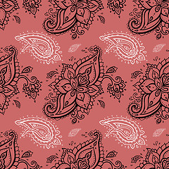 Image showing Seamless Paisley background.