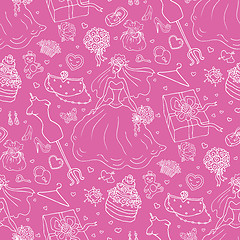 Image showing Seamless wedding patterns.