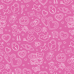 Image showing Seamless wedding patterns.