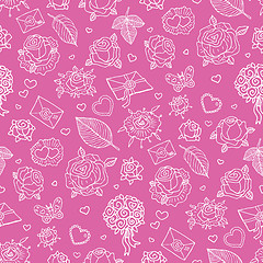 Image showing Seamless wedding patterns.