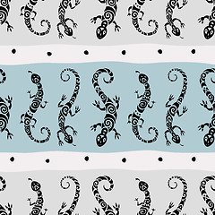 Image showing Lizards. Seamless pattern.