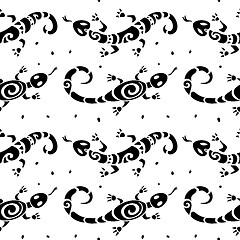 Image showing Lizards. Seamless pattern.