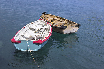 Image showing Small wooden boats 