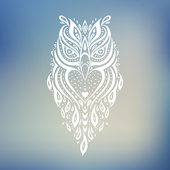 Image showing Decorative Owl. Ethnic pattern.