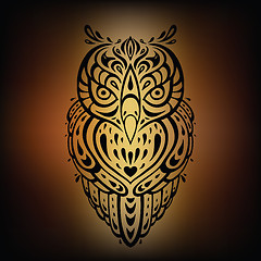 Image showing Decorative Owl. Ethnic pattern.