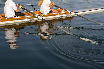Image showing Man and woman in a boat