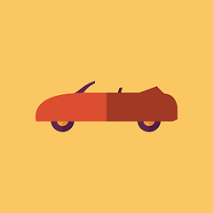 Image showing Cabriolet Transportation Flat Icon