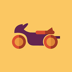 Image showing Bike. Transportation Flat Icon