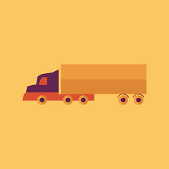 Image showing Truck. Transportation Flat Icon