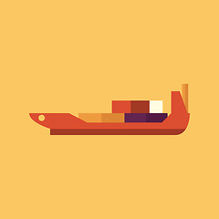 Image showing Ship. Transportation Flat Icon