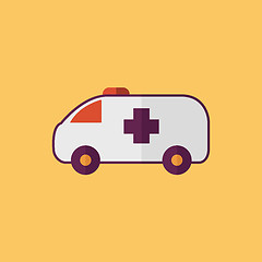 Image showing Ambulance. Transportation Flat Icon