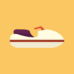 Image showing Boat. Transportation Flat Icon