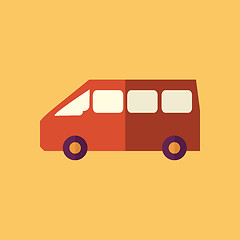 Image showing Mini Van. Transportation Flat Icon