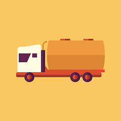 Image showing Truck. Transportation Flat Icon