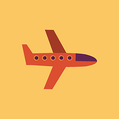 Image showing Aircraft. Transportation Flat Icon