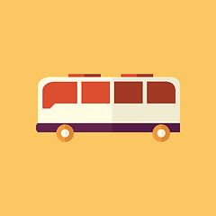 Image showing Bus. Transportation Flat Icon