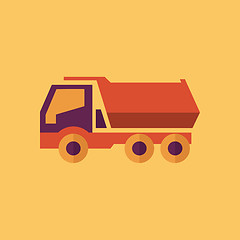 Image showing Truck. Transportation Flat Icon