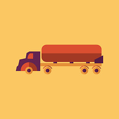 Image showing Truck. Transportation Flat Icon