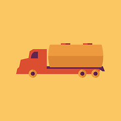 Image showing Truck. Transportation Flat Icon