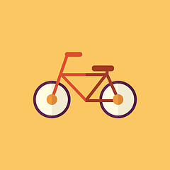 Image showing Bike. Transportation Flat Icon