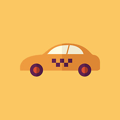 Image showing Taxi. Transportation Flat Icon