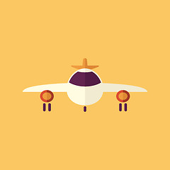 Image showing Aircraft. Transportation Flat Icon