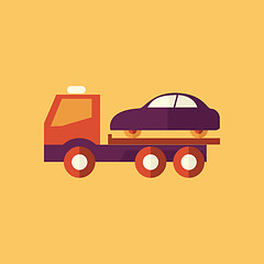 Image showing Tipper Truck. Transportation Flat Icon