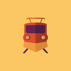 Image showing Train. Transportation Flat Icon