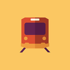 Image showing Train. Transportation Flat Icon