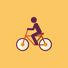 Image showing Bike. Transportation Flat Icon